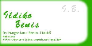 ildiko benis business card