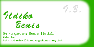 ildiko benis business card